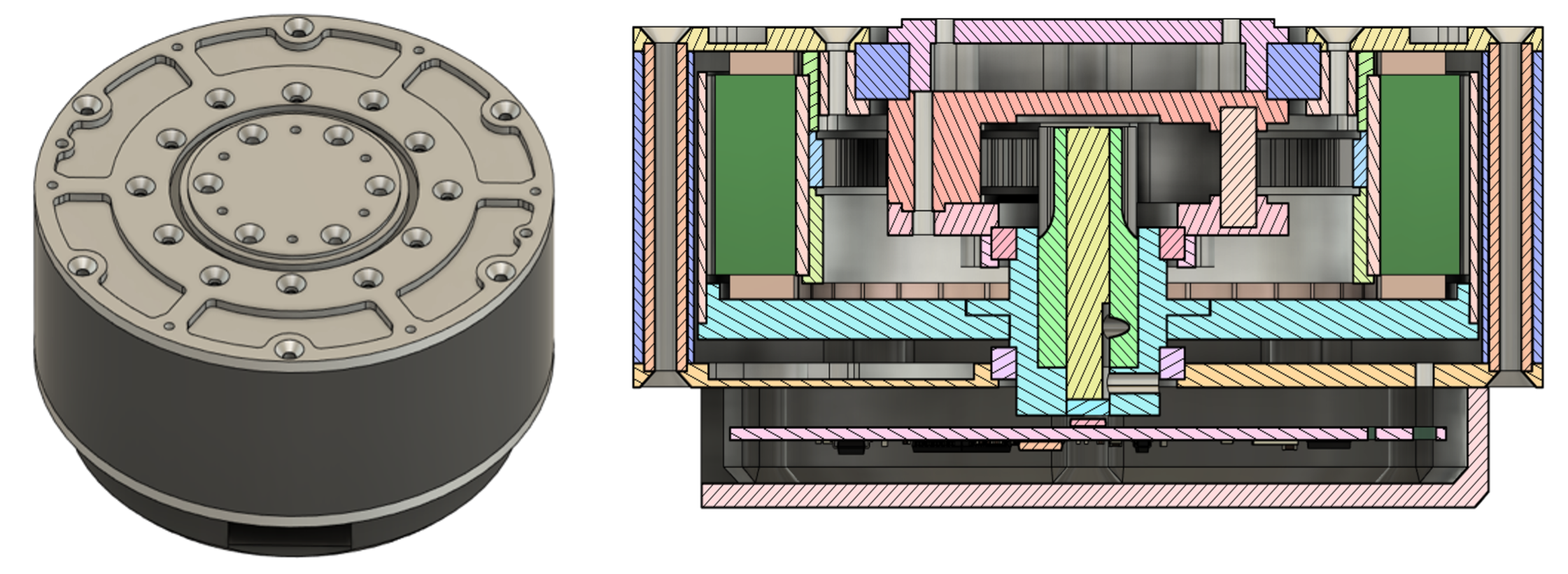 Custom CAN-based actuator and motor driver assembly
